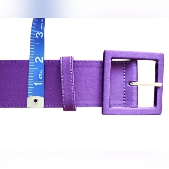 Saint John Violet Purple Leather and Cloth Belt - Picture 10 of 10